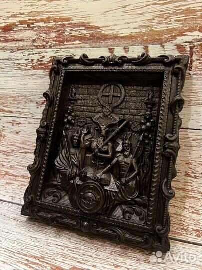 Адовая Троица черная икона, алтарный лик