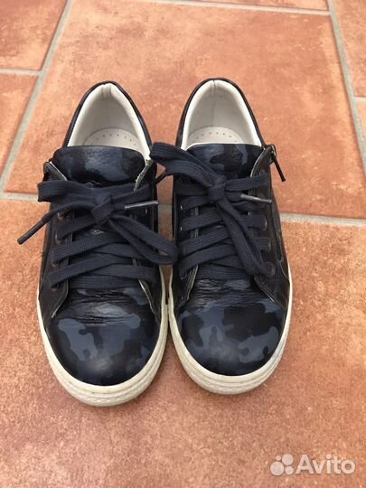 Кожаные ботинки кеды