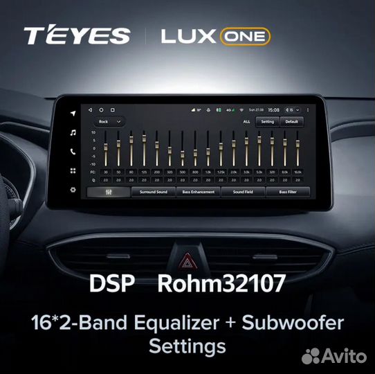 Магнитола Teyes LuxOne 4/32 на Hyundai Santa Fe 4