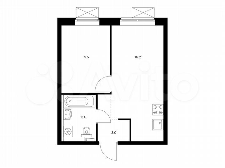 1-к. квартира, 32,3 м², 18/33 эт.