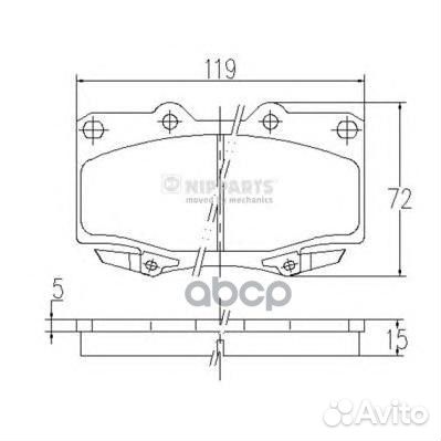J3602055 Колодки тормозные toyota land cruiser