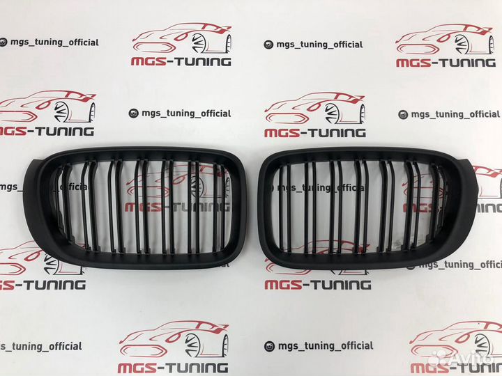 Решетка двойная BMW X3 F25 рест. черный Мат