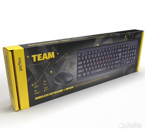 Комплект клавиатура + мышь perfeo Team