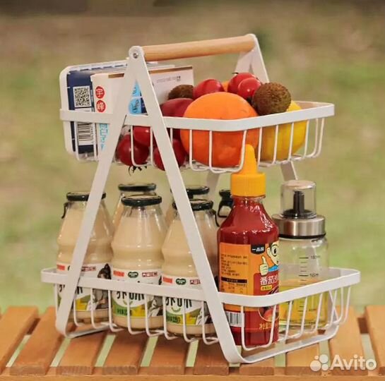 Корзина фруктов белая