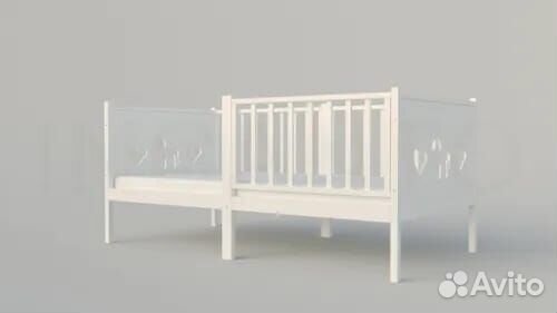 Кроватка Лисенок для малыша с бортиком из натураль