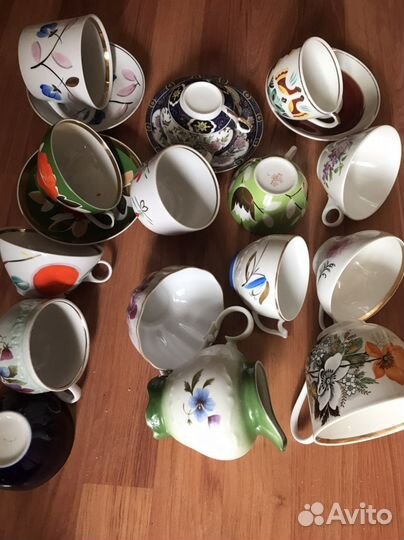 Чашки, чайные пары лфз, Дулево