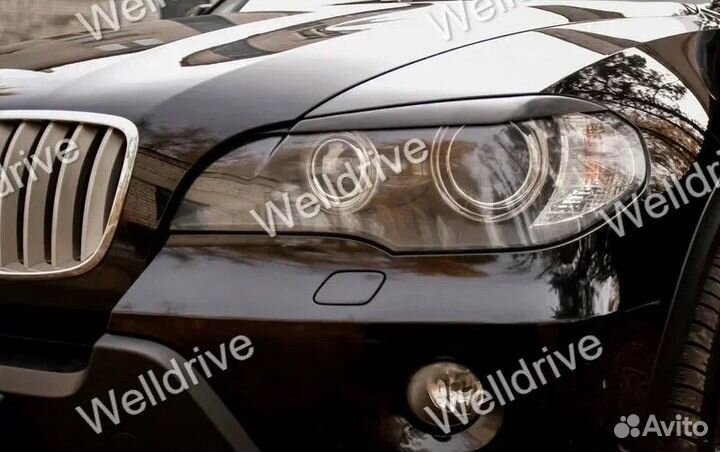 Реснички BMW X5 E70 на фары передние узкие