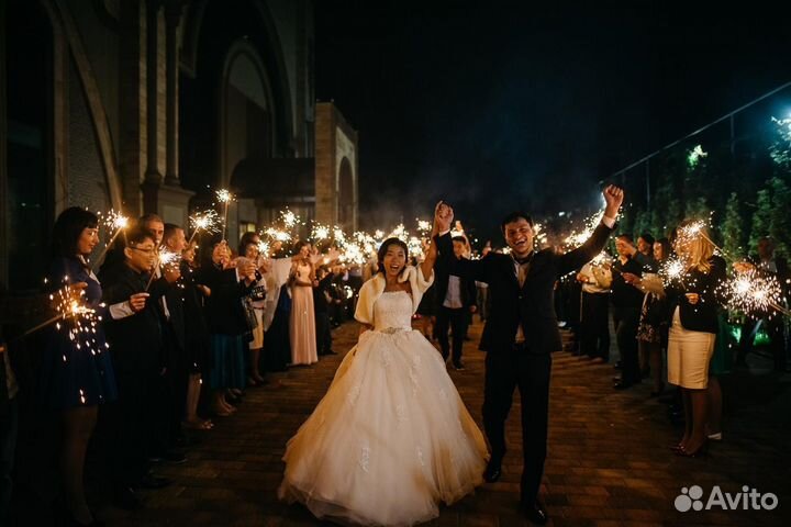 Красивые бенгальские свечи 40 см (4 штуки)