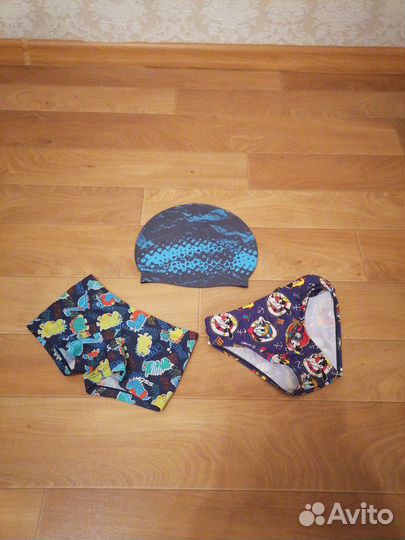 Плавки и шапочка для плавания детские