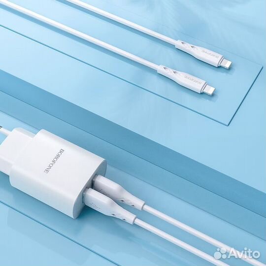 Кабель USB borofone BX48, USB - Lightning, 2.4А, 1