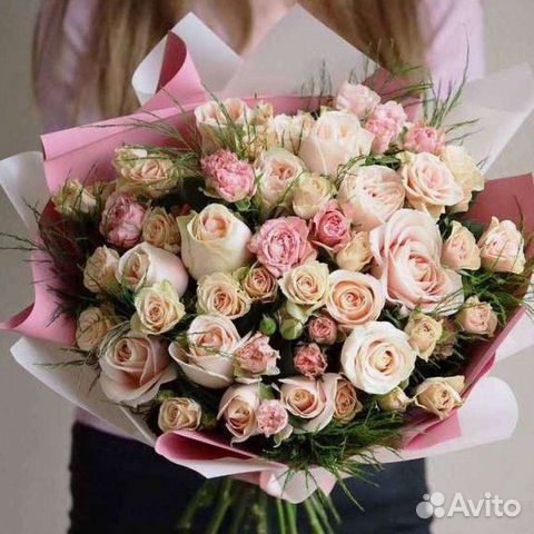 Роза, роза кустовая, букет, доставка