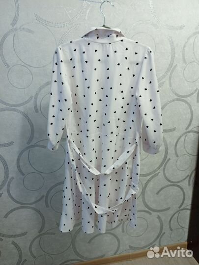 Платье белое женское 44