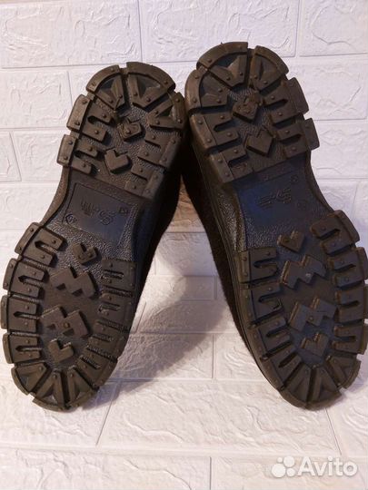 Мужские полуботинки из войлока прощайки чёрные 45