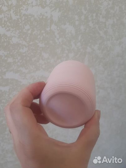 Пакет подарочный, Кашпо керамика 7*7 цвет розовый