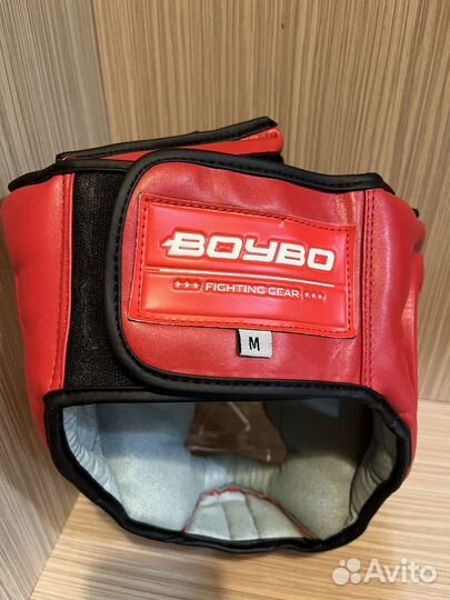 Шлем с пластиковым забралом для единоборств BoyBo