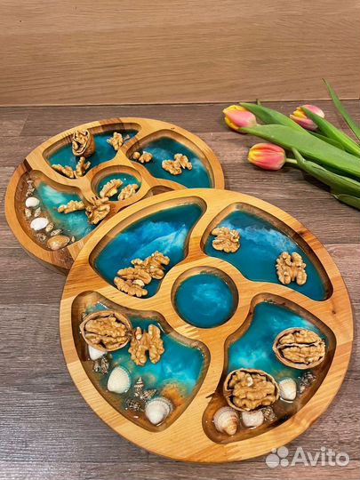 Менажница деревянная - поднос 25см