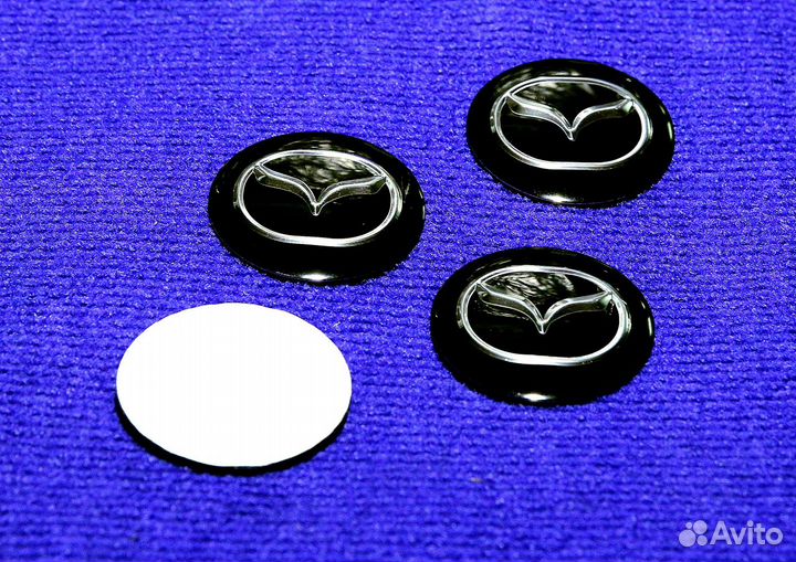 Комплект 3D наклеек диска Mazda 56 60 65 мм