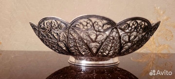 Ваза- конфетница (СССР). Скань