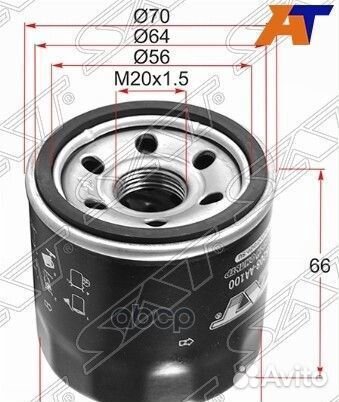 Фильтр масляный hyundai solaris 1.4 17- ST-1520