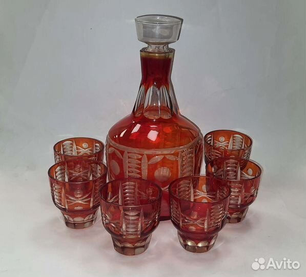 Фужеры, блюдо, штофы