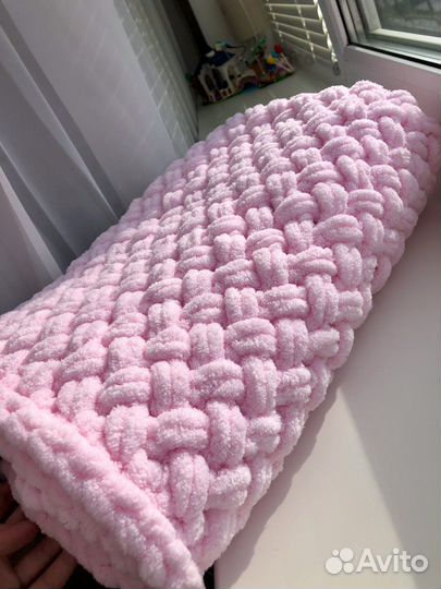 Плед детский вязаный