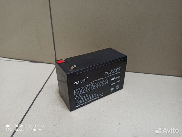 Аккумуляторная батарея youlee 12v7Ah