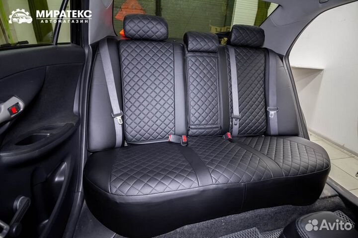 Авточехлы Тойота Королла с 06-13 / Экокожа Ромб