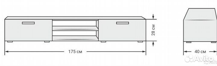 Новая стильная тумба под телевизор