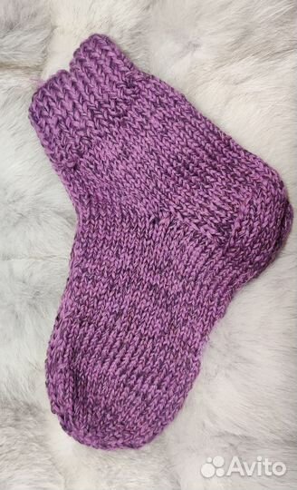 Носки ручной вязки шерстяные