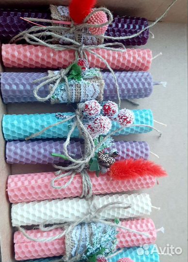 Свечи из вощины с травами