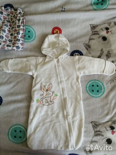 Новая пеленка кокон и комбинезон на молнии 56 62