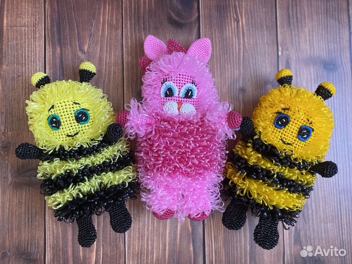 Мочалки игрушки на заказ ручная работа