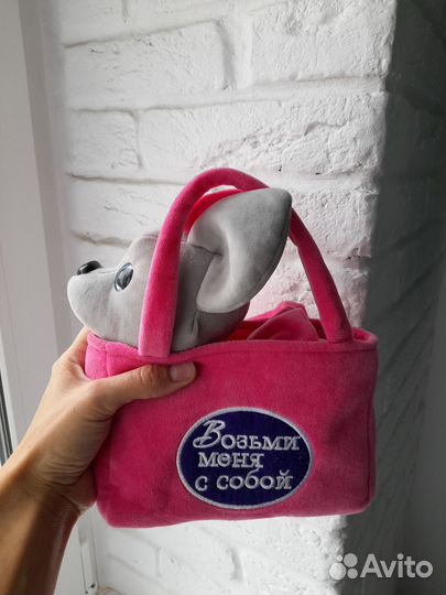 Игрушка собачка в сумке