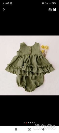 Костюм платье летний для девочки 86-92