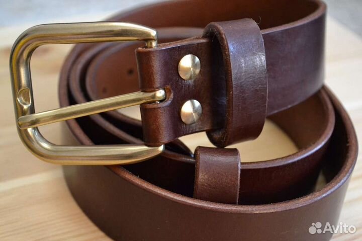Ремень из натуральной кожи ручной работы