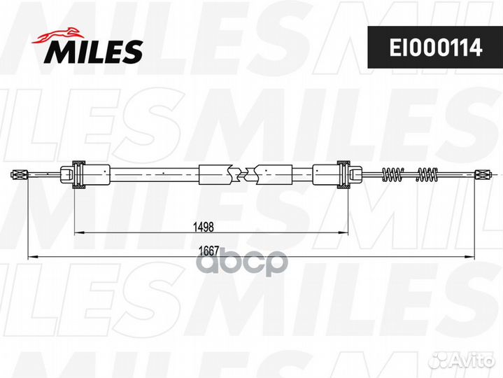 Трос стояночного тормоза renault logan c гур (1