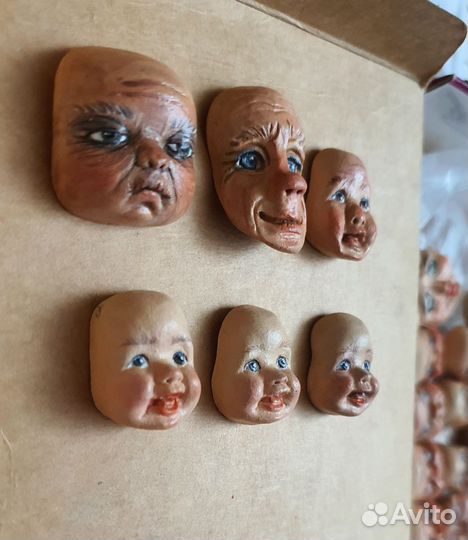 Личики для ватной игрушки