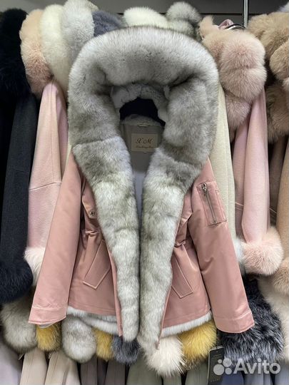 Парка с натуральным мехом