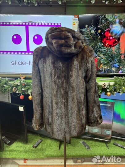 Шуба норковая с капюшоном 44 46