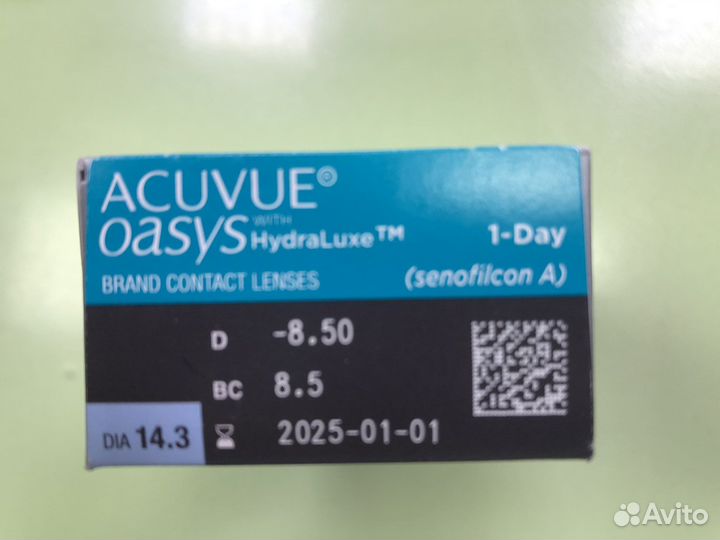 Линзы контактные acuvue oasys 1 day -8,5