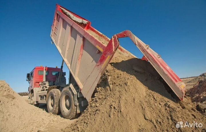 Песок строительный земля пгс доставка