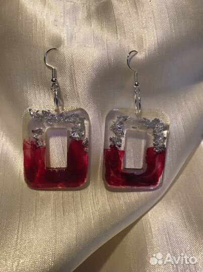 Серьги из эпоксидной смолы