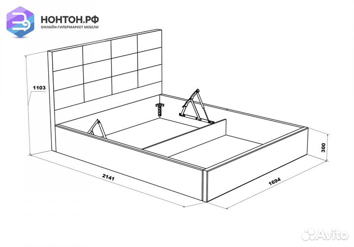 Кровать Диана велюр зеленый