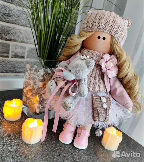 Интерьерная кукла с Тедди