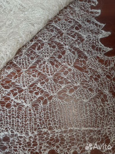 Новый оренбургский пуховый платок-паутинка