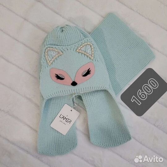 Комплект шапка и снуд