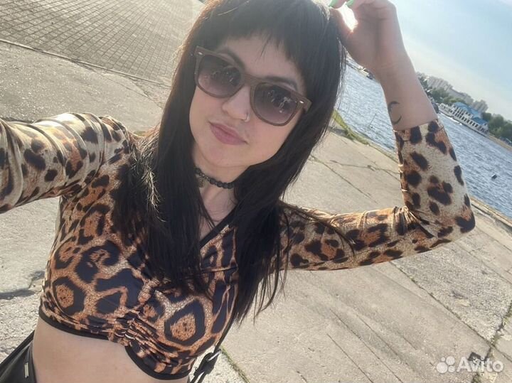 Топ y2k леопардовый