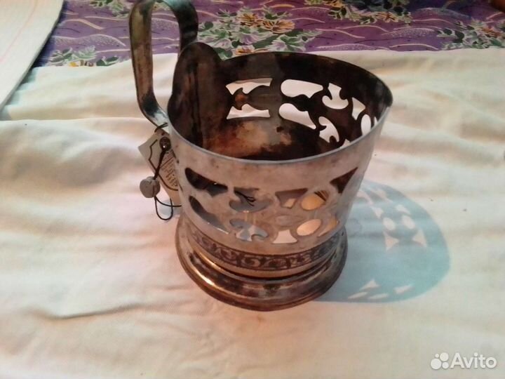 Подстаканник серебро 875 проба,1979г.,с этикеткой