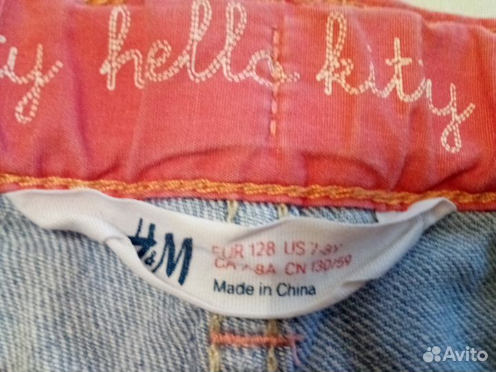 Фирменные джинсовые шорты р.122-128 (3 пары)