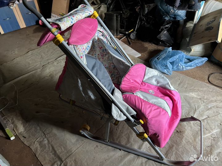 Детские санки коляска